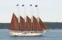 This sailing ship leaves several times daily from the dock in Bar Harbor for tours around Frenchman's Bay