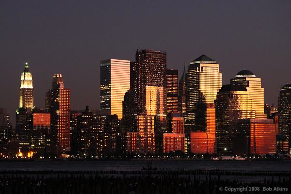 New York Skyline at Sunset (shot from New Jersey)